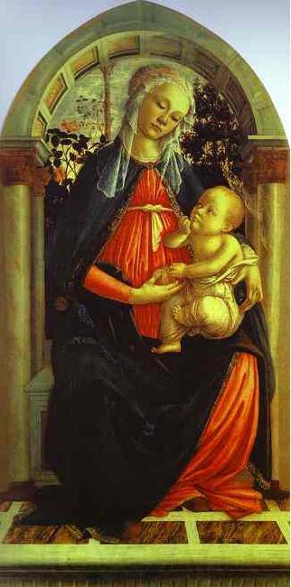 Sandro Botticelli Madonna of the Rosegarden Norge oil painting art